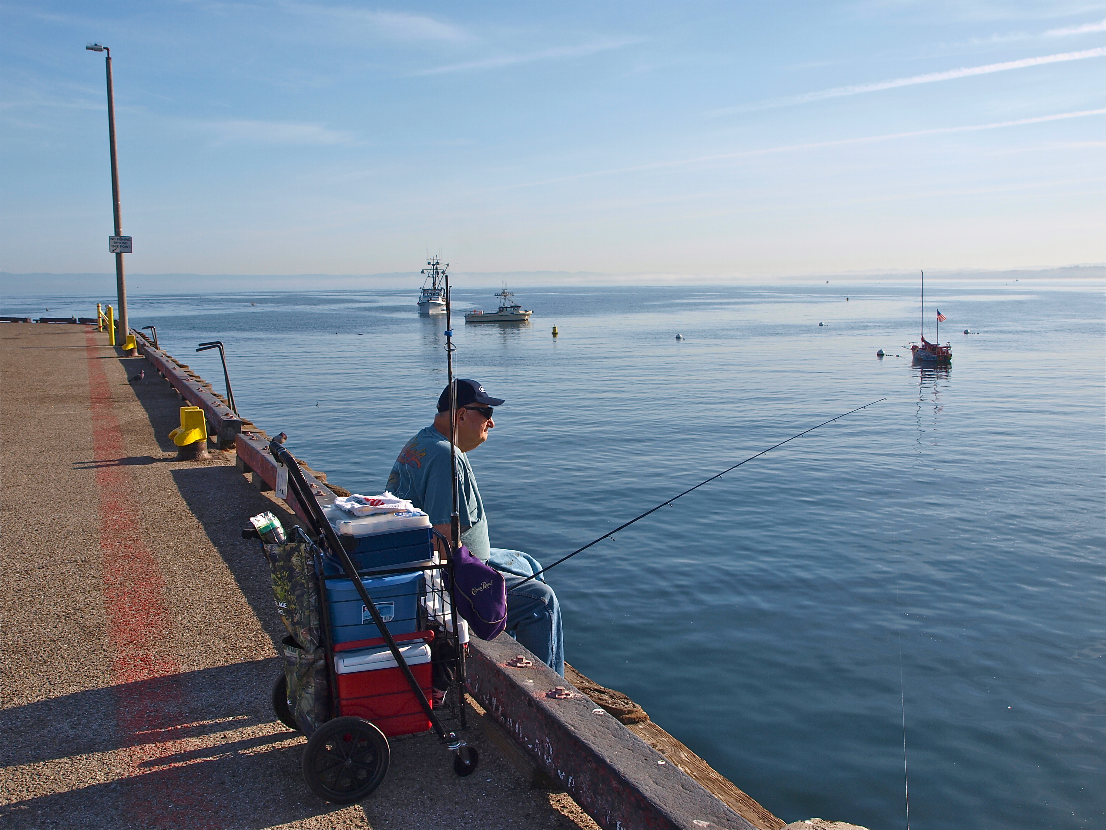 Monterey Municipal Wharf #2 - Pier Fishing in California